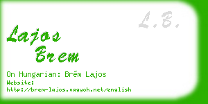 lajos brem business card