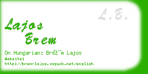 lajos brem business card